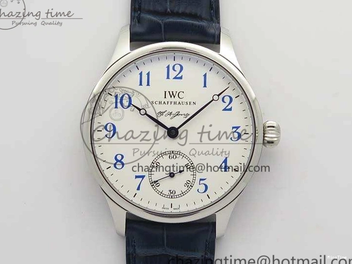 MIROTIME 0115 Portuguese Fa Jones IW544203 SS GSF 1:1 Best Edition White Dial On Leather Strap Trendsetting 7235